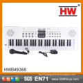 Fashion White Color LED Display Screen With Microphone And Charger 54 Keys Electronic Organ Keyboard